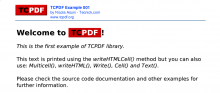 TCPDF Example