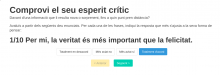 Exemple primera pregunta del Critic Quiz